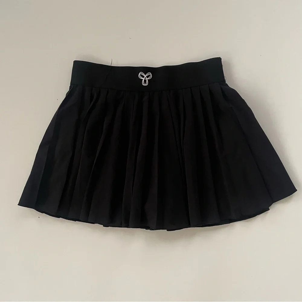 Aritzia Tna TnaMove Tennis ProMicro Pleated High Rise Skirt Skort Black Size XS